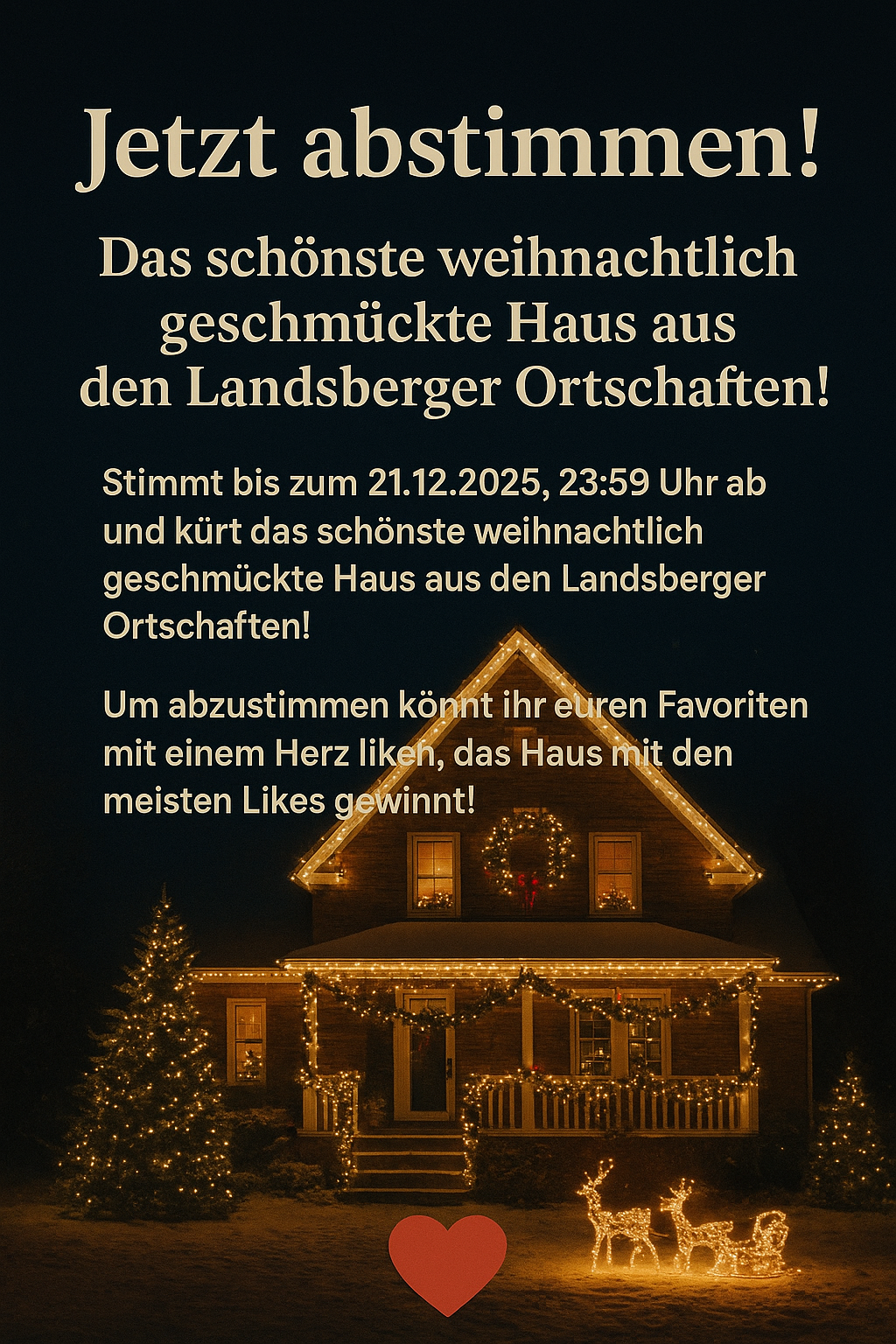 Abstimmung Weihnachtshaus 2025 © Stadt Landsberg