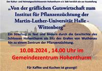 Ausstellung Heimatverein © Kultur- und Heimatgeschichtsverein Hohenthurm e. V.