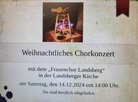 Plakat Weihnachtskonzert 2024 &copy; Foto Angelika Henjes