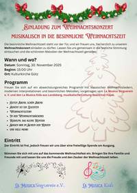Einladung Weihnachtskonzert Gütz 30.11.2025 &copy; La Musica Singverein e. V.