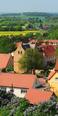 Blick auf den historischer Stadtkern von Landsberg