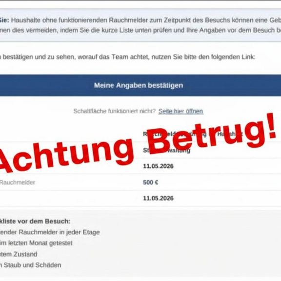 Achtung Betrugsmasche!